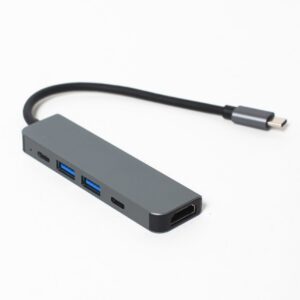 موزّع USB-C معدني متعدد المنافذ بمنفذ HDMI ومنافذ USB